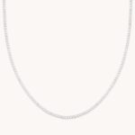 Gleam Tennis Chain Necklace in Silver