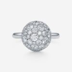 Heart Bezel Band Ring in Silver