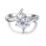 Heart Bezel Band Ring in Silver